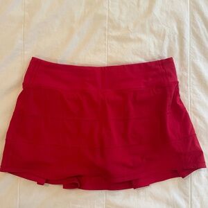 LULULEMON Red Pace Rival Skirt